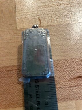 Silver-Tone Decorative Victorian coin holder Pendant - Silverplate. Unusual